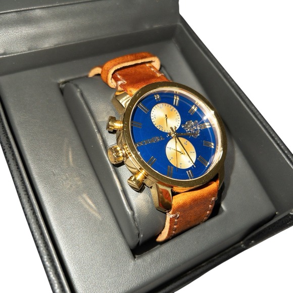 Rockwell Time 47mm Gold Watch BYU Cougars Marriott Center Donor Appreciation Box - Picture 1 of 15